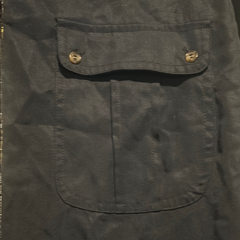 Free People Navy Shirt with Gold Accents - Picture 6 of 9